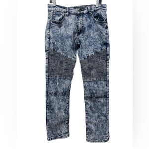 Brooklyn Express Jeans Mens 30 X 28 Blue White Wash Skinny Streetwear